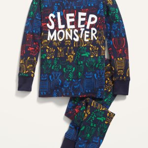 Unisex Snug-Fit Graphic Pajama Set for Toddler & Baby