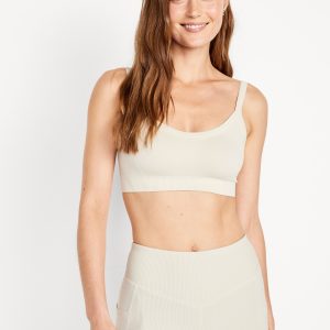 Light Support Fluid Seamless Ribbed Sports Bra