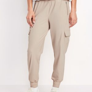 High-Waisted SleekTech Cargo Joggers