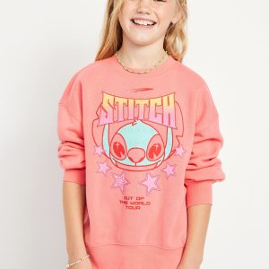 Oversized Licensed Graphic Tunic Sweatshirt for Girls
