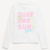 Long-Sleeve Graphic Rashguard Swim Top for Girls