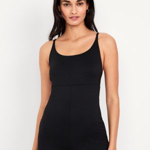 Textured Swim Romper -- 2.5-inch inseam