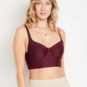 Matte Longline Balconette Swim Top
