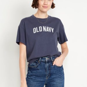 Vintage Crew-Neck Logo-Graphic T-Shirt