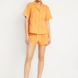 Poplin Pajama Short Set