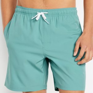 Solid Swim Trunks -- 7-inch inseam