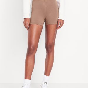 High-Waisted Biker Shorts -- 4-inch inseam