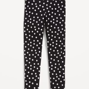 High-Waisted Lettuce Edge Rib-Knit Leggings for Girls