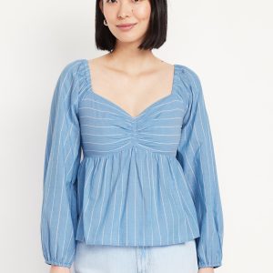 Striped Peplum Top