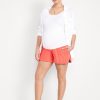 Maternity Foldover-Waist Pull-On Shorts -- 4-inch inseam