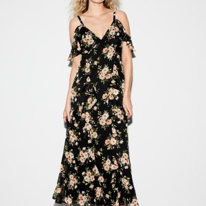 The Occasion by Old Navy Off-Shoulder Ruffle Chiffon Maxi Dress