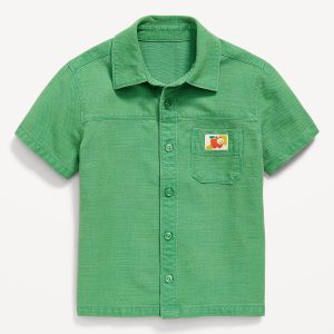 Short-Sleeve Utility Pocket Shirt for Toddler Boys