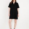 Linen-Blend Shirt Dress