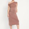The Occasion by Old Navy Maternity Asymmetrical Shoulder Maxi Dress