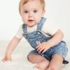 Loose Printed Jean Shortalls for Baby