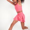 High-Waisted Crossover PowerSoft Skort for Girls