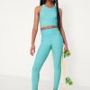 High-Waisted PowerSoft Ribbed Performance 7/8 Leggings for Girls