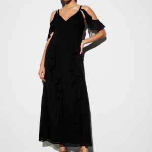 The Occasion by Old Navy Off-Shoulder Ruffle Chiffon Maxi Dress