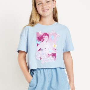 Dolly Parton™ Oversized Cropped Graphic T-Shirt for Girls