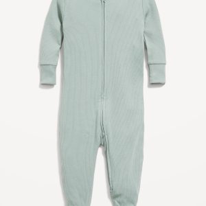 Snug-Fit 2 Way Zip Footed One-Piece for Baby