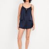 Satin Pajama Short Set