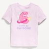 Birthday Graphic T-Shirt for Toddler Girls