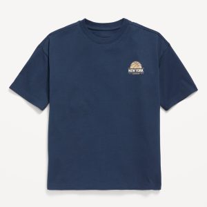Oversized Short-Sleeve Graphic T-Shirt for Boys