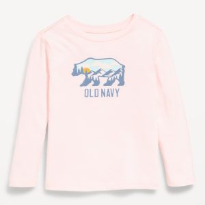 Long-Sleeve Logo-Graphic T-Shirt for Toddler Girls