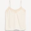 Lace-Trim Satin Cami Top