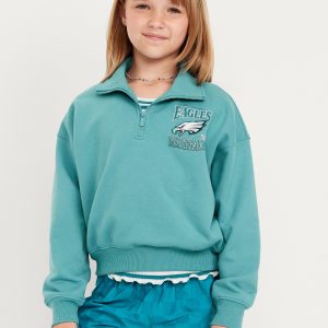 NFL™ Philadelphia Eagles™ Oversized Quarter-Zip Sweatshirt for Girls