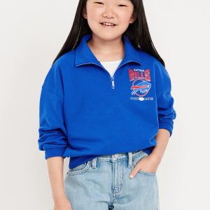 NFL™ Buffalo Bills™ Oversized Quarter-Zip Sweatshirt for Girls