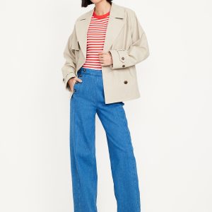 Extra High-Waisted Mariner Wide-Leg Jeans